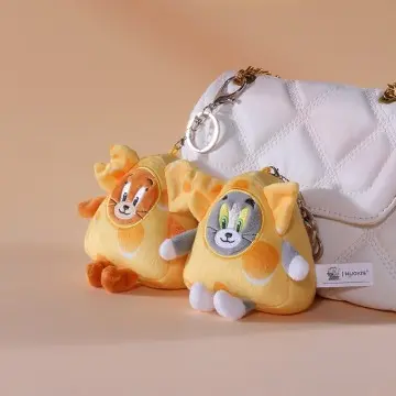 Tom and Jerry plush pendants cartoon cheese keychain bag pendants