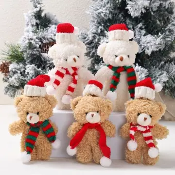 Christmas teddy bear plush toy gift bag key chain pendant decoration