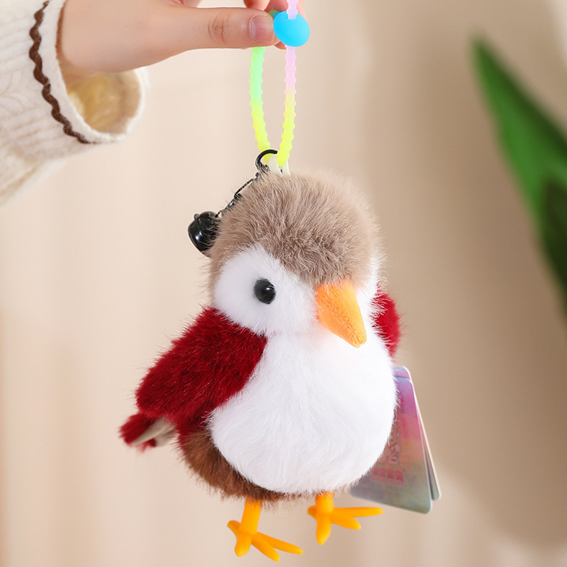 bird plush keychain for kids