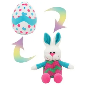 Easter bunny stuffed animal toy egg toys reversible bunny plush toys