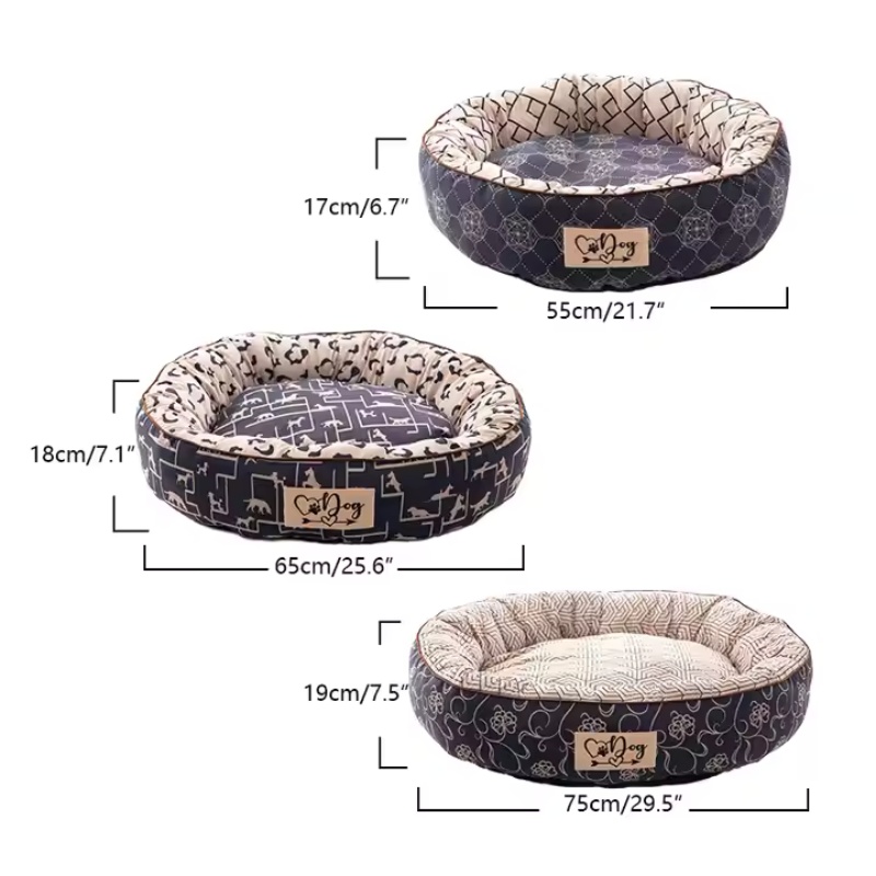 round pet bed