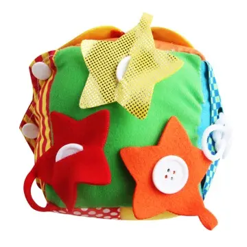 Baby intellectual development toy baby cloth toy square children learn to dress toy dice
