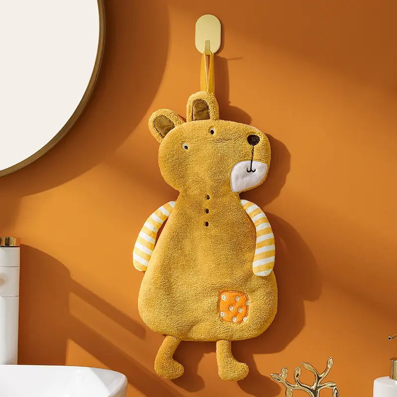 cartoon animal hand towel