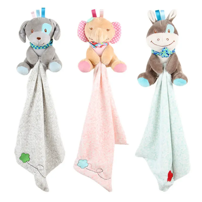 Baby soothing towels Newborn babies super soft animal towel