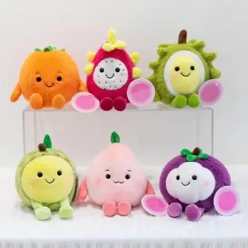 Wholesale fruit designs Orange Durian Peach soft stuffed plush toys